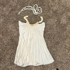 SKY Halter top with shell necklace design